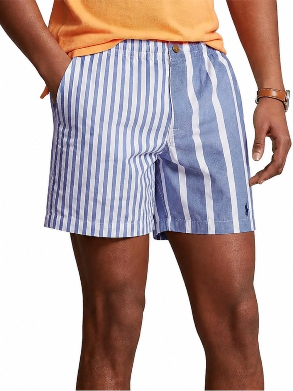 Ralph Lauren Polo 6-Inch Prepster Oxford Blue White Stripe Short XXL